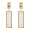 5 Color Korea Simple Geometric Square Clip on Earrings for Women Golden Colorful Resin Non Pierced Ear Clips - Image 9
