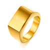 Signet Rings for Men Women Polished Stainless Steel Biker Ring for Men Ideal Gift for Dad Boyfriend - Image 8