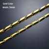 2.5mm/3mm Stainless Steel Bar Link Bamboo Chain Gold/Silver Color Necklace Choker for Women Men Jewelry Accessory - Image 8
