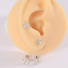 Surgical Steel Labret Stud with Cubic Zirconia Top for Lip Cartilage Helix and Conch 16G - Image 24