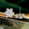 Snowflake Stud Earrings Full Cubic Zircon Bling Bling Women Ear Accessories Christmas Gift Jewelry - Image 3