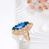 Rose Gold Ethnic Bride Wedding Ring Vintage Jewelry Daily Unique Hollow Green Zircon Women Rings - Image 5