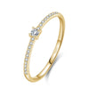 Silver Simple Square Clear CZ Charm Gold Color Finger Rings For Women Wedding Engagement Jewelry - Image 12