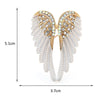 Classic Rhinestone Angel Wings Brooch Pins 3 Colors Sparkling Jewelry Gift Feather Brooches - Image 5