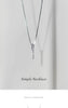 Modian Twinkling Zircon Geometric Rectangle 925 Sterling Silver Pendant for Women Adjustable Necklace Korea Style Fine Jewelry