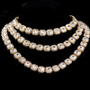 Bling Paved Crystal Heart Cuban Link Chain Necklace for Women Hip Hop Iced Out Round Square Tennis Chain Choker Jewelry - Image 5