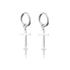 Punk Stainless Steel Chain Hoop Earrings For Women Men Goth Pop Hip Hop Pendants Ear Jewelry Accessories Earring - Image 9