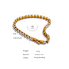 Stainless Steel Cubic Zirconia Tennis Chain Bracelet for Women Charm Bling Bangle Bracelet Gift - Image 6