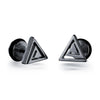 Small Black Punk Stud Earrings For Women Men Boy Zircon Geometry Stainless Steel Jewelry Accessories Earrings - Image 15
