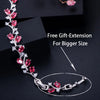 Pera Royal Women Jewelry Silver Color Dark Blue CZ Crystal Leaf Chain Link Bracelets and Bangles for Party Gift - Image 3
