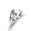 Sivler Color Rings for Women Cross Faith Letters Wedding Jewelry Large Adjustable Antique Rings - Image 5