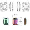 10Pcs Rectangular Beads 13x18mm Long Square Glass Bead Stone Faceted Crystal Jewelry Necklace Pendant Accessories - Image 2