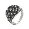 Wide Dome Pave CZ Statement Ring Gold Silver Plated Brass Multi-color Crystal Open Adjustable for Women Jewelry - Image 18