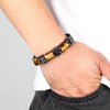 Tiger Eye Bead Bracelet with Stainless Steel Details in Multiple Colors - Image 5