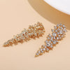 Crystal Long Bridal Clip on Earrings Without Piercing for Women Wedding Party Engagement No Hole Ear Clips - Image 2