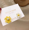Daisy Flower Earrings Asymmetrical Korean Jewelry Cute Flower Small Stud Earrings For Women Sweet Earring - Image 8