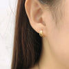 Silver Simple Glossy Double Ear Buckle for Women Unique Charm Party Hoop Earrings Jewelry Accessories - Image 4