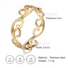 Retro Filigree Stainless Steel Ring Cutout Elegant Gold Color Finger Rings Jewelry Wedding Gift for Women Friend - Image 10