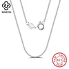 Silver 1.0mm Side Chain Necklace for Women Girls Elegant Necklace Jewelry 40/45/50/55/60cm - Image 1