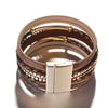 Crystal Snake Skin Leather Bracelets for Women Bohemian Multilayer Charm Bracelet Bangles Female Party Jewelry - Image 3