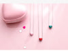 Modian Real 925 Sterling Silver Red Pink Green Enamel Hearts Pendant Necklace for Women Statement Fine Silver Jewelry Collar