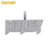 Iced Out Bling Crown Letters Money Pendant Necklace Two Tone Color CZ Zircon Dollar Symbol Necklaces Men's Hip Hop Jewelry - Image 7