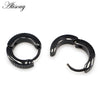 2pcs Gear Stripe Stainless Steel Women Men Huggies Ear Cuff Buckle Circle Hoop Earring Unisex Piercing Jewelry - Image 6