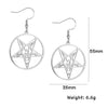 Stainless Steel Pentagram Hoop Earrings for Women Gothic Witchy Star Dangle Earrings Amulet Jewelry - Image 12