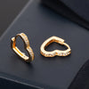 Silver Color Hoop Earrings for Women Charm Simple Heart Zircon Earrings Wedding Jewelry Gift Accessories - Image 5