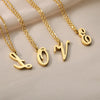 Dainty Initial Letter Necklaces For Women Gold Color Minimalist Stainless Steel Initial Necklace Wedding Jewelry Gift - Image 50
