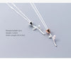 Modian Romantic 925 Sterling Silver Rose Flower Pattern Short Chain Necklace for Women Rose Gold Color Charm Luxury Fine Jewelry