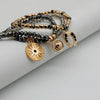 Three Set Bracelets For Women Black Glass Bead Gift Snake Evil Eye Charms Design Elastic Jewelry Party Accessories - Image 4