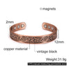 Copper Bracelet Men Magnetic Vintage Adjustable High Magnet Open Cuff Bangles Jewelry for Male Women - Image 20