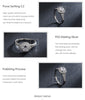 Modian Real 925 Sterling Silver Rings For Women Round Classic Ten Hearts Zircon Ring Romantic Wedding Statement Jewelry With Box