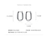 Modian Simple Oval Sparkling Hoop Earrings 100% 925 Sterling Silver Charm Hoops Ear For Women Christmas Gift Jewelry