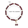 Gold Plated Garnet Crystal Stone Beaded Strand Thin Bracelets for Women Girls Jewelry Official-website - Image 4