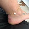 Layered Bead Anklet with Heart Charm - Image 10