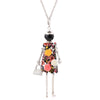 statement necklace pendant cute jewelry lady long necklace women flower charms pendant bohemian maxi accessory - Image 4