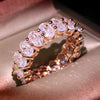 Female White Crystal Stone Ring Rose Gold Silver Wedding Silver Ring Female Cute Oval Zircon Engagement Jewelry - Image 7