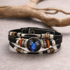 Charm Jewelry 12 Zodiac Weave Bracelets for Women Vintage Multi-layer Stainless Steel 12 Constellations Leather Bracelet - Image 4