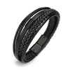 ZG Braided Leather Bracelets for Men in Black and Brown Color Armband Heren with Magnetic Elegent Bangle Male Cool Bracelet - Image 4