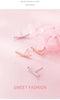 Modian Minimalism Rose Gold Color Stud Earrings for Women Dazzling AAA Clear CZ Wedding Earing Studs 925 Silver Jewelry