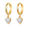 Crmya Gold Silver Filled Heart Hoop Earrings CZ Zircon Long Chain Stud Earings For Women Girls Jewelry - Image 15
