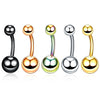 14 Gauge Stainless Steel Navel Piercing Ring with 10 mm Bar and Decorative Ends - Image 19