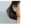 MODIAN Blue Enamel Lovely Butterflies Stud Earring for Women 925 Sterling Silver Insect Ear Studs Fine Jewelry Bijoux