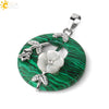 Jade Necklace Stones Pendant Flower Leaf Amethyst Rose Pink Quartz Black Onyx Crystal Donut Necklaces Jewelry - Image 9