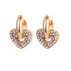 Crmya Gold Silver Filled Heart Hoop Earrings CZ Zircon Long Chain Stud Earings For Women Girls Jewelry - Image 39