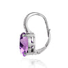 Silver Earrings Colorful Gemstone Amethyst Gold Ear Buckle For Woman Charm Jewelry Gift - Image 5