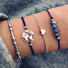 Boho Geometric Bracelet Bangle Sets For Women Vintage Star Map Hand Heart charm Beads Chains Jewelry Accessories - Image 23
