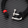 Men's Nautical Double Strand U shape Shackle Survival Rope Bracelet Women Outdoor Camping Rescue Emergency Rope Jewelry - Image 3